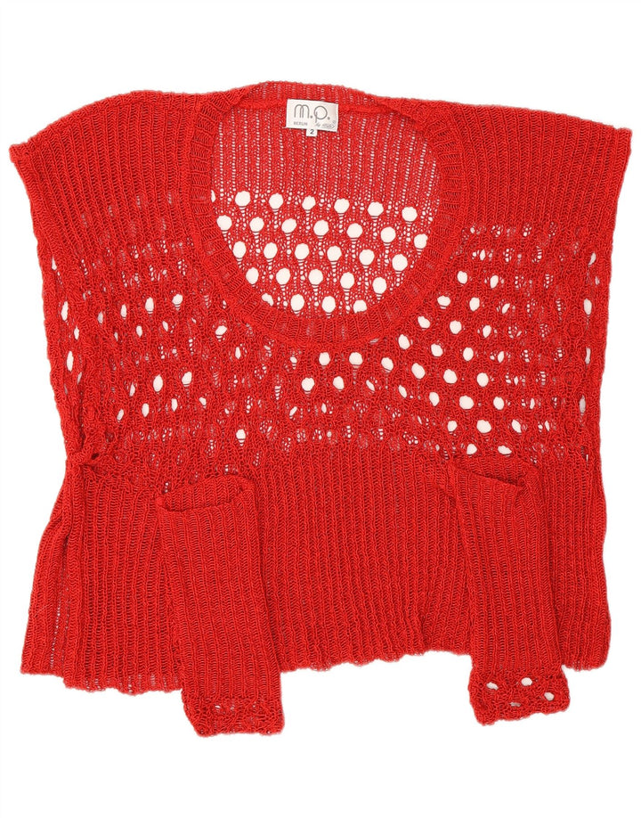 Vintage Γυναικείο Oversized Crop Top UK 2 2XS Red