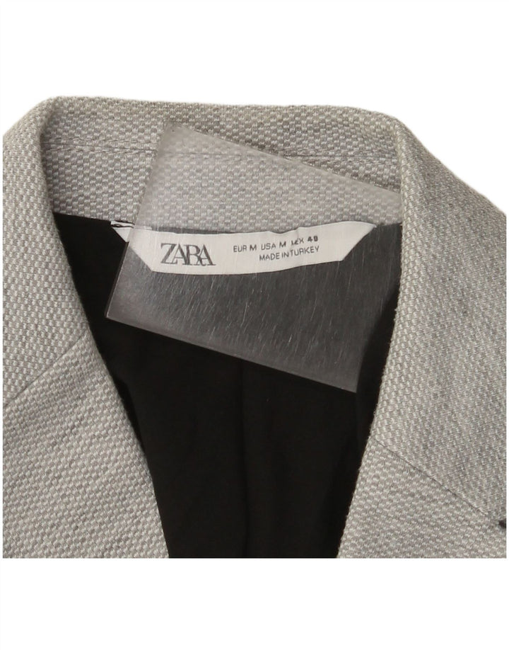 Zara Ανδρικό σακάκι με 2 κουμπιά σακάκι UK 38 Medium Grey