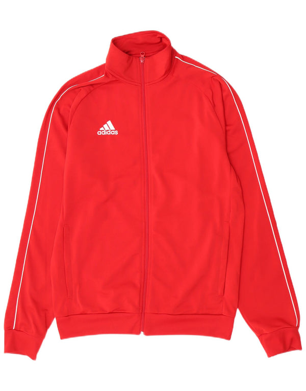 Adidas Mens Tracksuit Top Jacket Medium Red Polyester