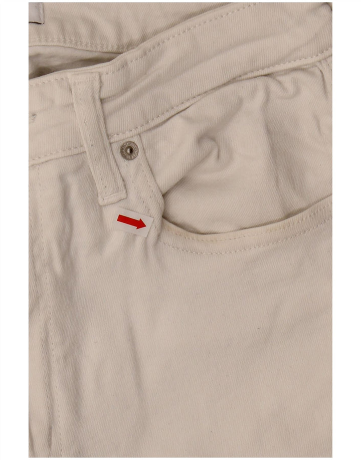 CALVIN KLEIN Γυναικείο Cropped Jeans W30 L24 Λευκό βαμβακερό