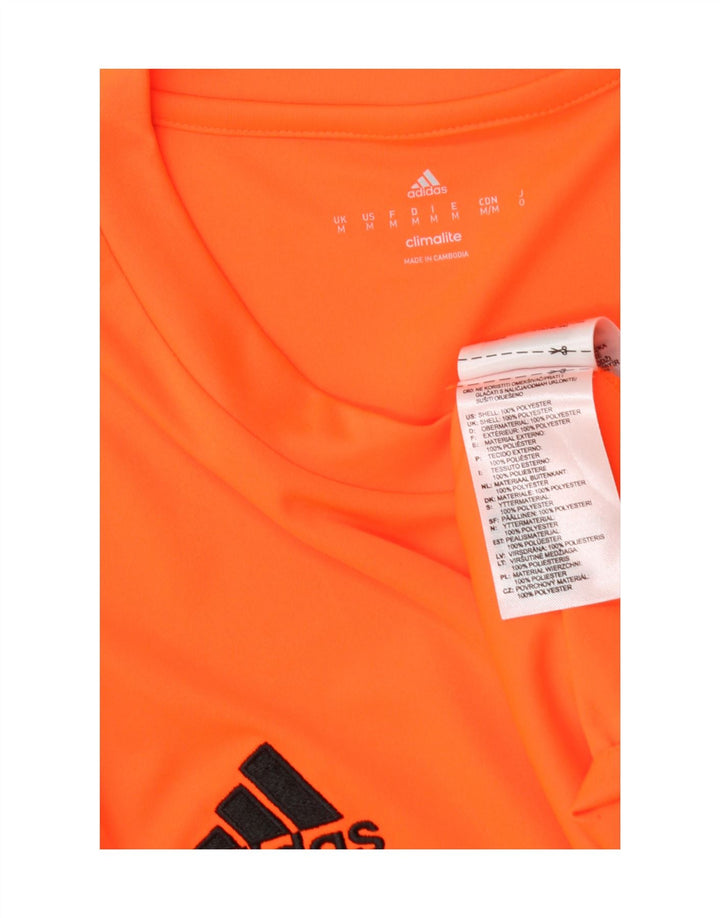 Ανδρικό T-Shirt Climalite Adidas Top μεσαίο πορτοκαλί πολυεστέρας