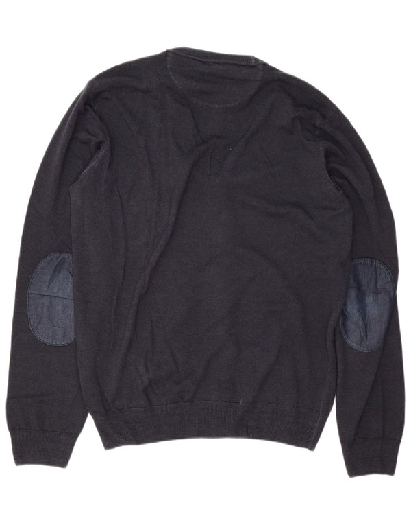 Ανδρικό πουλόβερ ζακέτα Trussardi Jeans Medium Navy Μαλλί