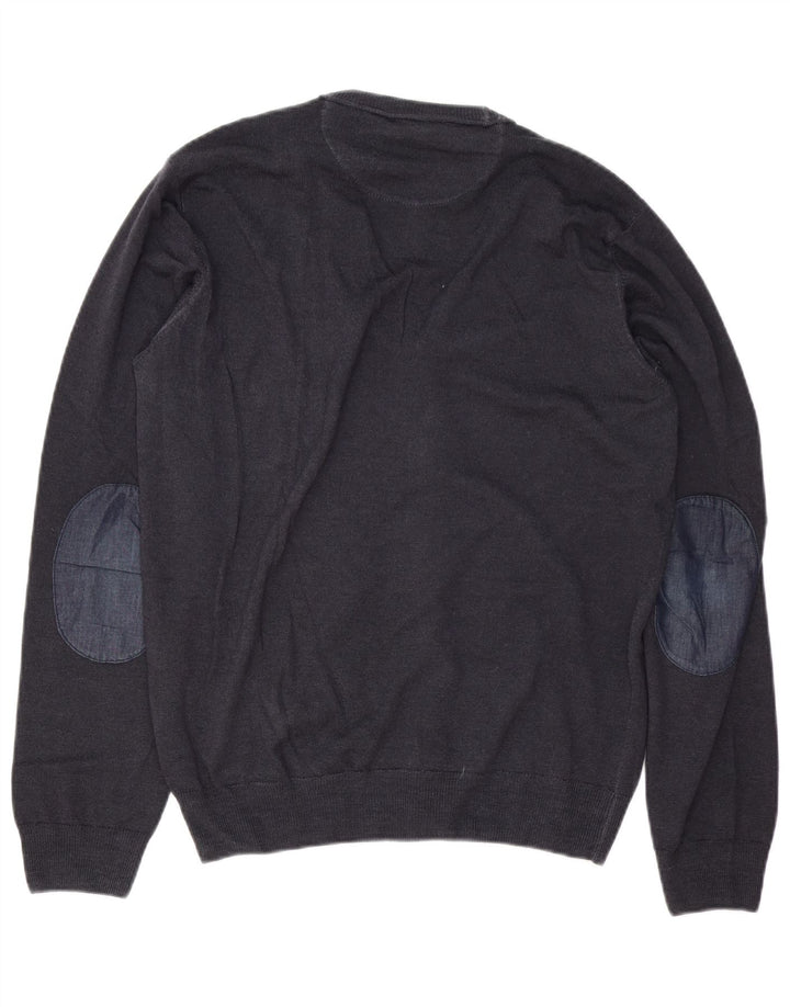 Ανδρικό πουλόβερ ζακέτα Trussardi Jeans Medium Navy Μαλλί