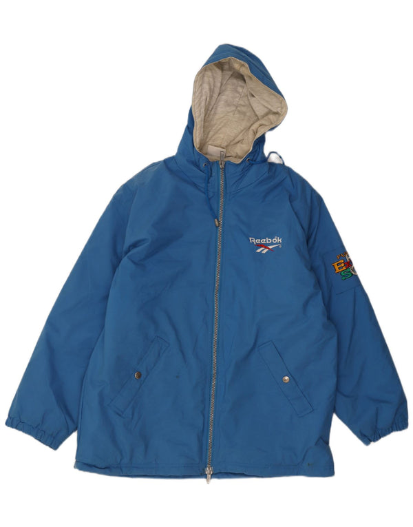 Ανδρικό μπουφάν Reebok με κουκούλα Loose Fit Windbreaker UK 38 Medium Blue Polyamide