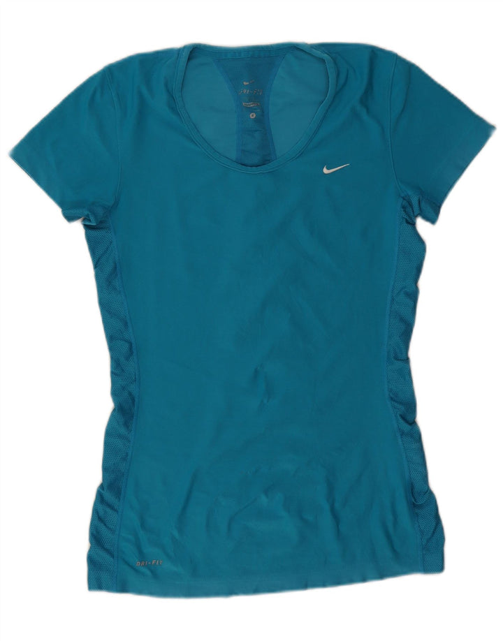 Γυναικείο μπλουζάκι Nike Dri Fit Top UK 10 Small Blue Polyester