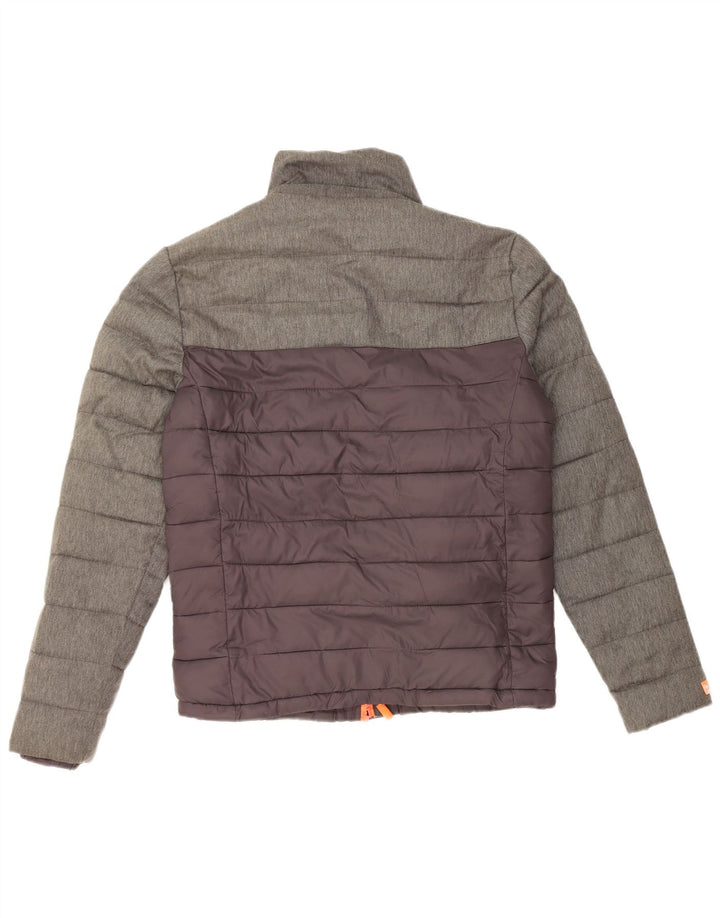 Ανδρικό μπουφάν με επένδυση SUPERDRY UK 36 Small Grey Colourblock Nylon