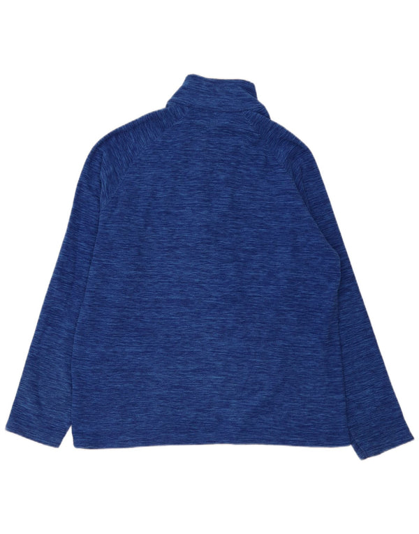 Mountain Warehouse Mens Zip Neck Fleece Jumper Medium Navy Blue Flecked