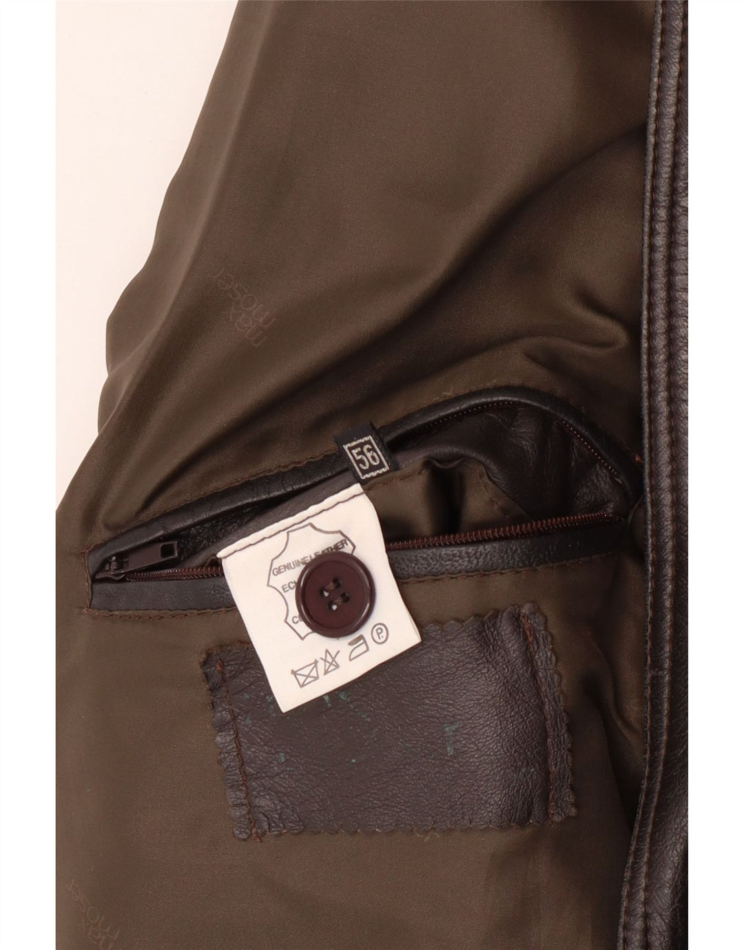 MAX MOSER Ανδρικό Δερμάτινο Παλτό IT 56 3XL Καφέ Δερμάτινο