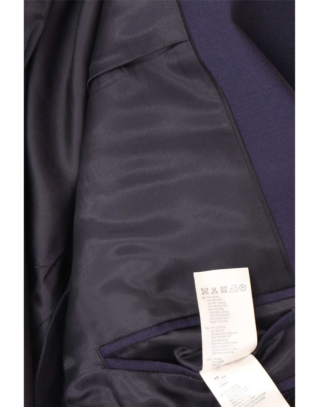 Reiss Ανδρικό σακάκι σακάκι με 1 κουμπί UK 38 Medium Navy Blue Wool