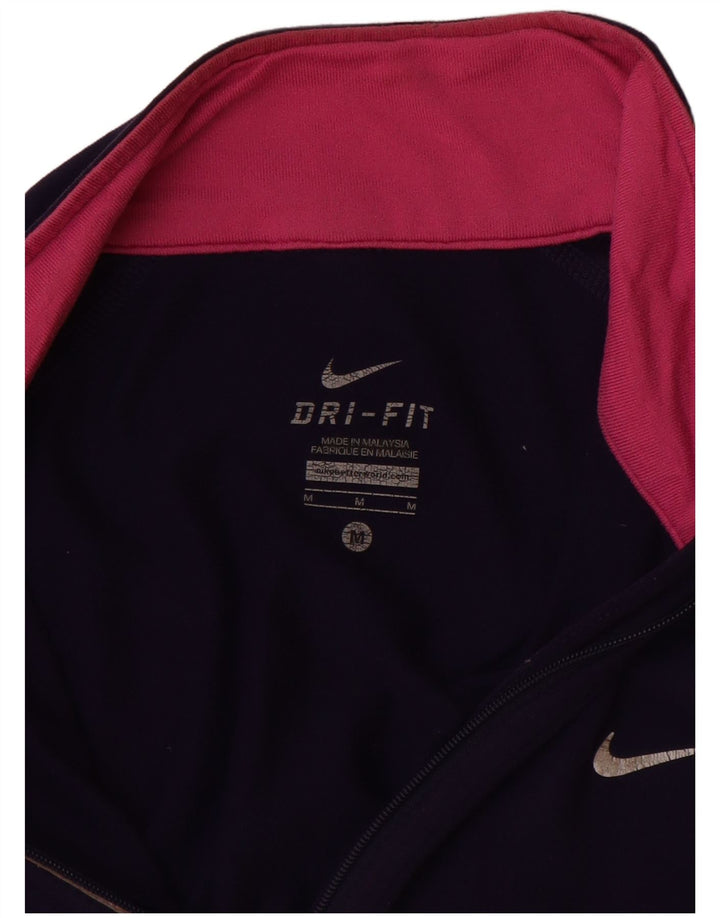 Γυναικεία φόρμα πουλόβερ Nike Dri Fit Top UK 12 Medium Navy Blue Nylon
