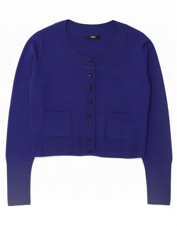 Marks & Spencer Γυναικεία ζακέτα Crop UK 14 Large Purple Acrylic