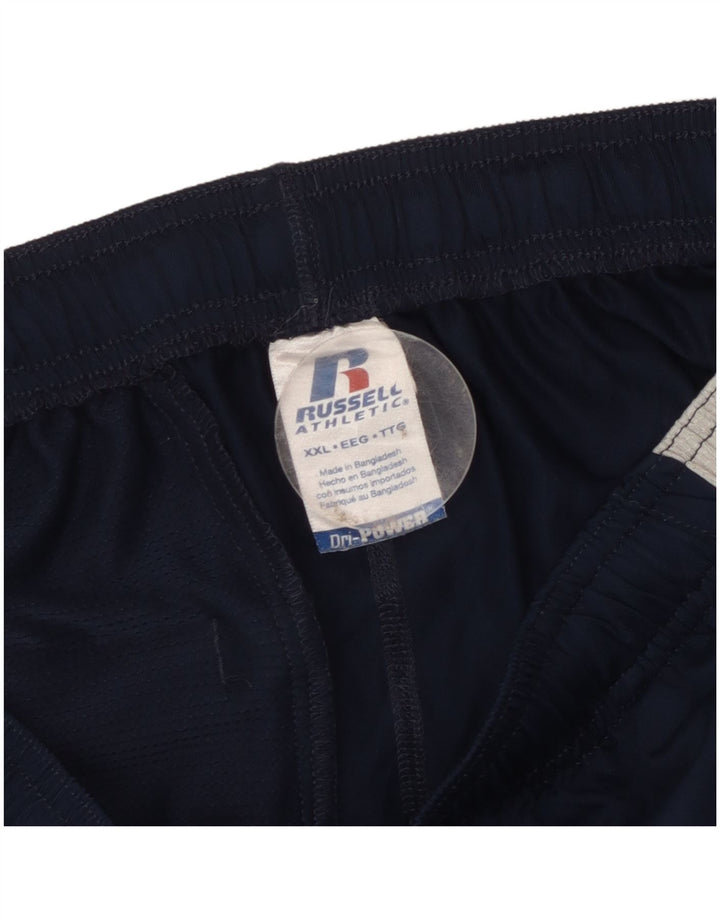 Ανδρικό αθλητικό σορτς Russell Athletic 2XL Navy Blue Colorblock Πολυεστέρας