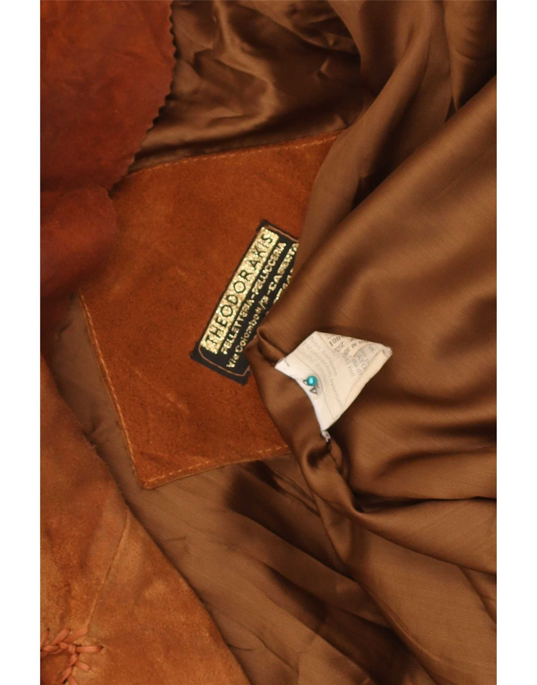 Vintage γυναικείο σουέτ πανωφόρι EU 44 XL Beige δέρμα