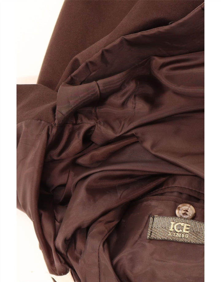 Iceberg Ανδρικό τζάκετ blazer 3 κουμπιών IT 50 μεγάλη καφέ βισκόζη