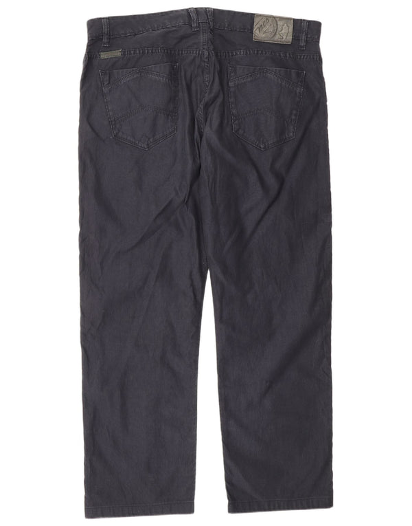 Ανδρικό ίσιο casual παντελόνι Marlboro Classics W38 L30 Navy Blue βαμβακερό