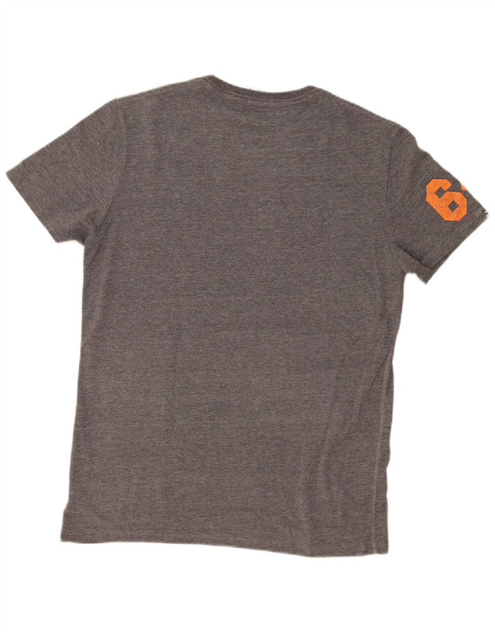 Ανδρικό γραφικό μπλουζάκι Superdry Top μεγάλο γκρι βαμβακερό