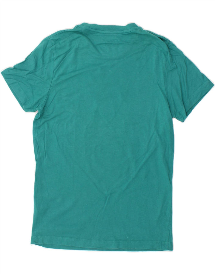 JACK & JONES Mens Graphic T-Shirt Top Medium Turquoise Cotton Vintage Jack & Jones and Second-Hand Jack & Jones from Messina Hembry 