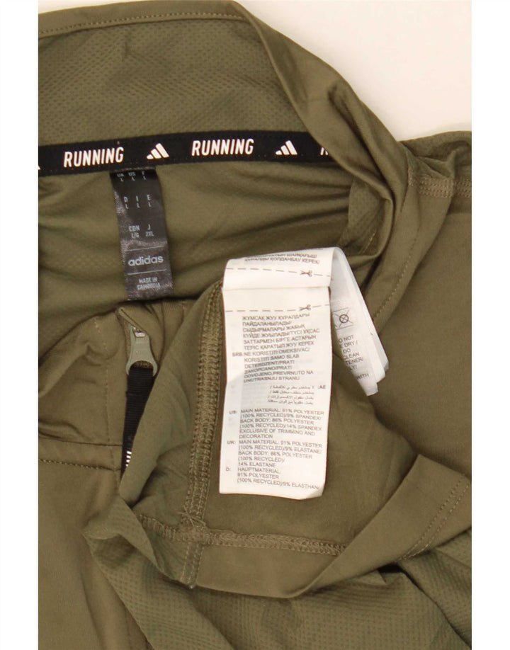 Adidas Ανδρική φόρμα πουλόβερ με φερμουάρ Aeroready Top Large Khaki Polyester