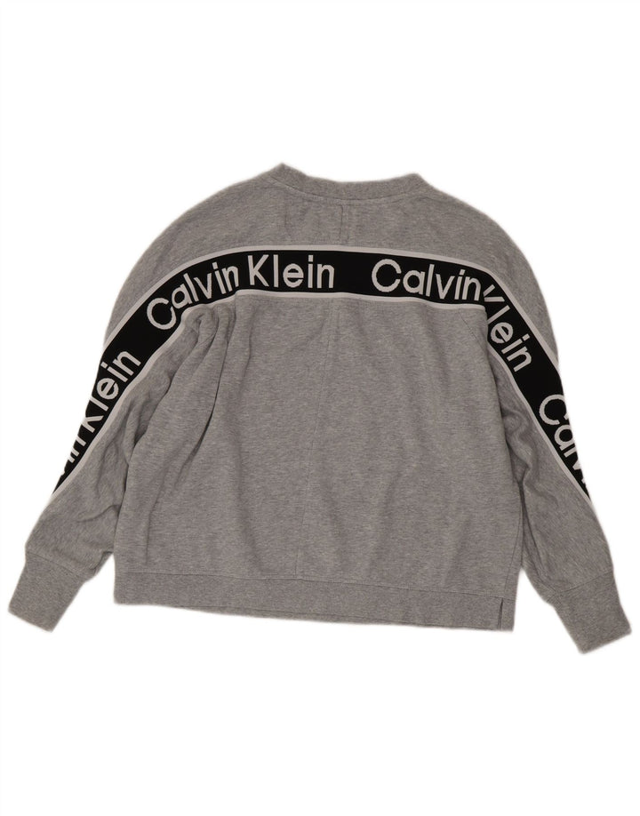 Γυναικείο γραφικό φούτερ CALVIN KLEIN Jumper UK 18 XL Grey Colourblock