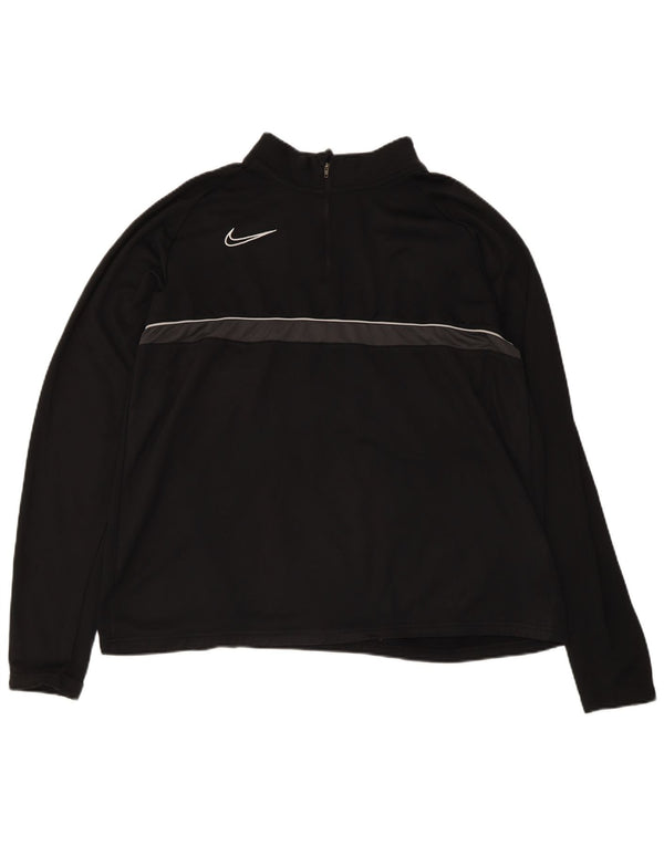 Ανδρική φόρμα Nike Dri Fit με φερμουάρ πουλόβερ με φόρμα Top XL Black Colourblock