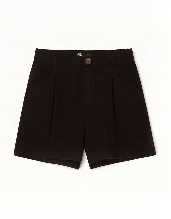 Zara Γυναικείο σορτς Chino μεγάλο W30 μαύρο Lyocell