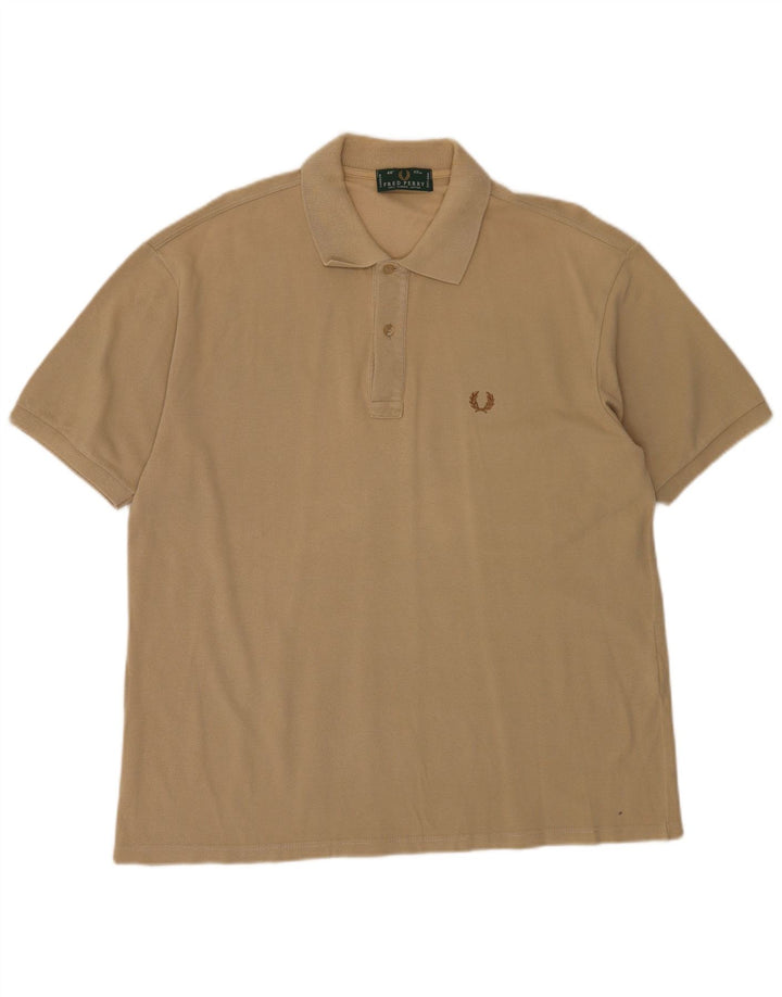 Fred Perry Ανδρικό Πόλο Μπλουζάκι μεγάλο μπεζ βαμβακερό