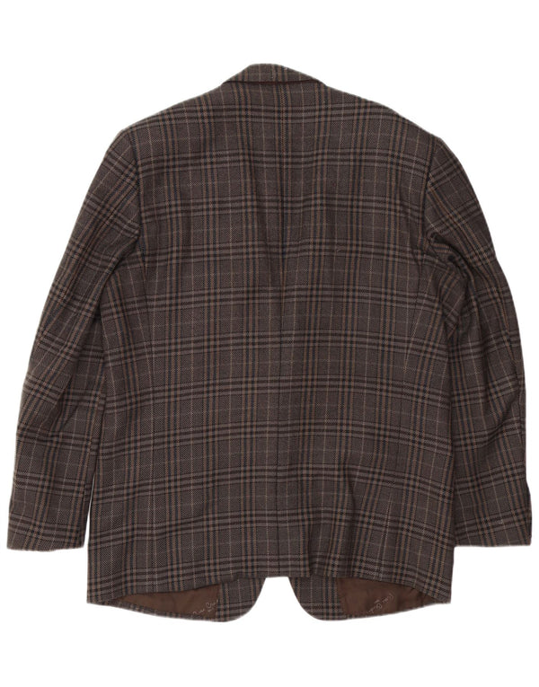 Pierre Cardin Ανδρικό σακάκι σακάκι με 2 κουμπιά UK 40 Large Brown Houndstooth