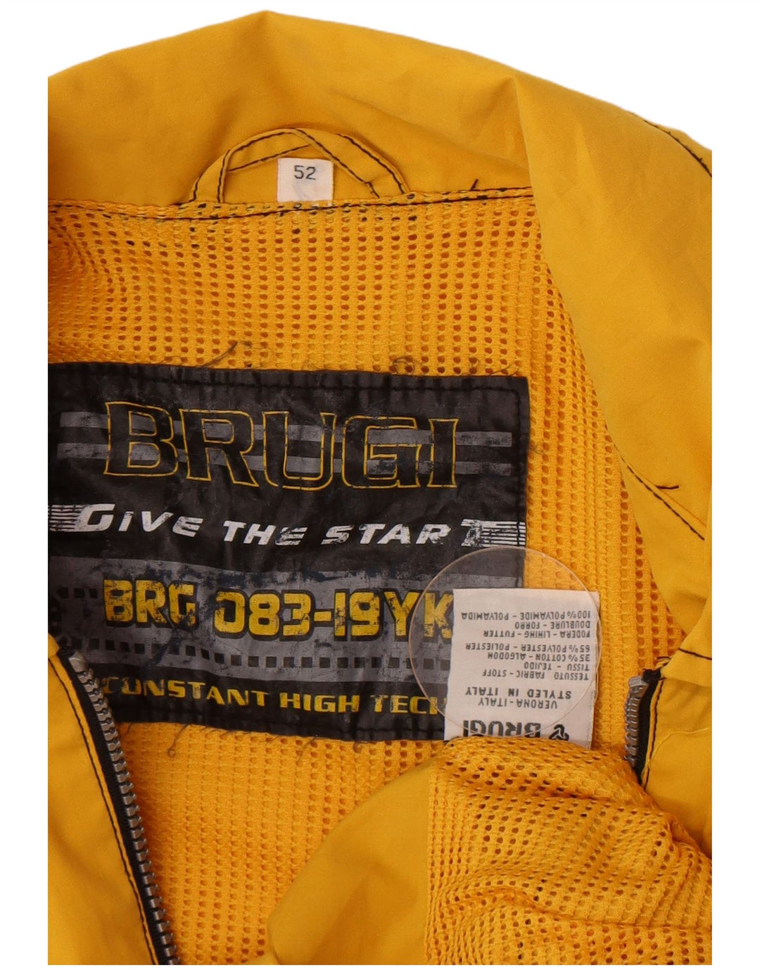 Μπουφάν Brugi Mens Utility IT 52 XL Κίτρινο Βαμβακερό
