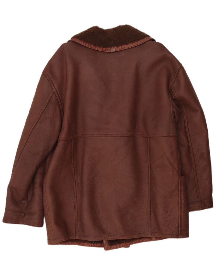 Ανδρικό Shearling Jacket RUFF0 UK 40 Large Brown