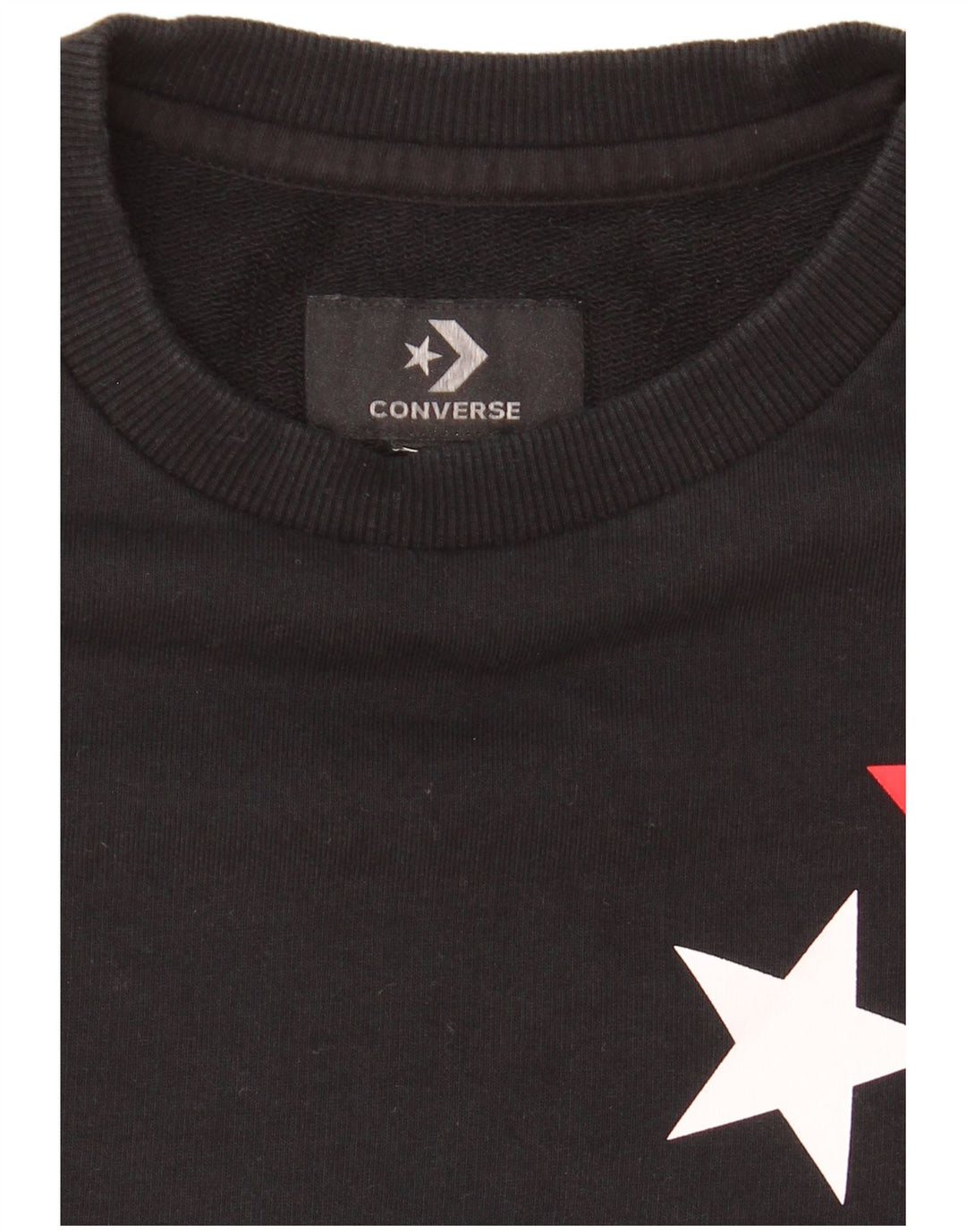 Γυναικείο Φούτερ Converse Graphic Jumper UK 8 Small Black