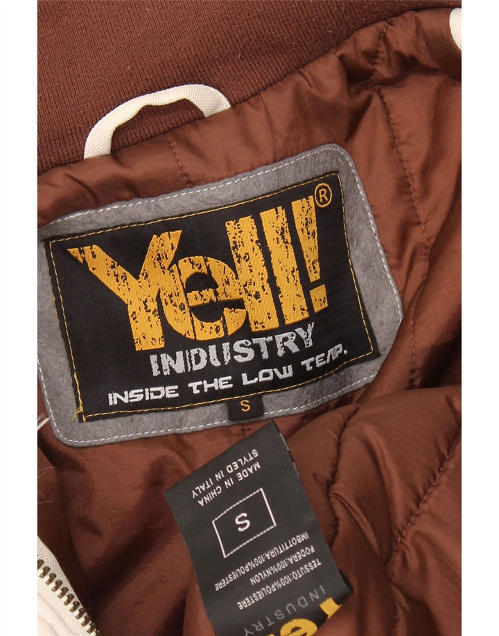 ΚΡΑΥΓΗ! Ανδρικό Loose Fit Graphic Bomber Jacket UK 36 Small White Polyester