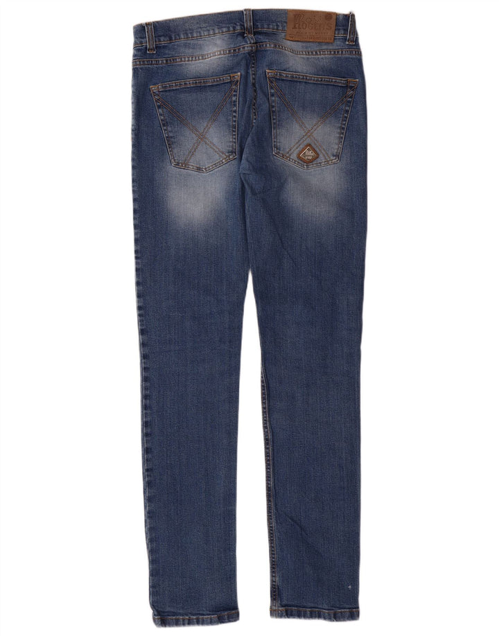 ROY ROGERS Womens Slim Jeans W30 L32 Blue Colourblock Cotton