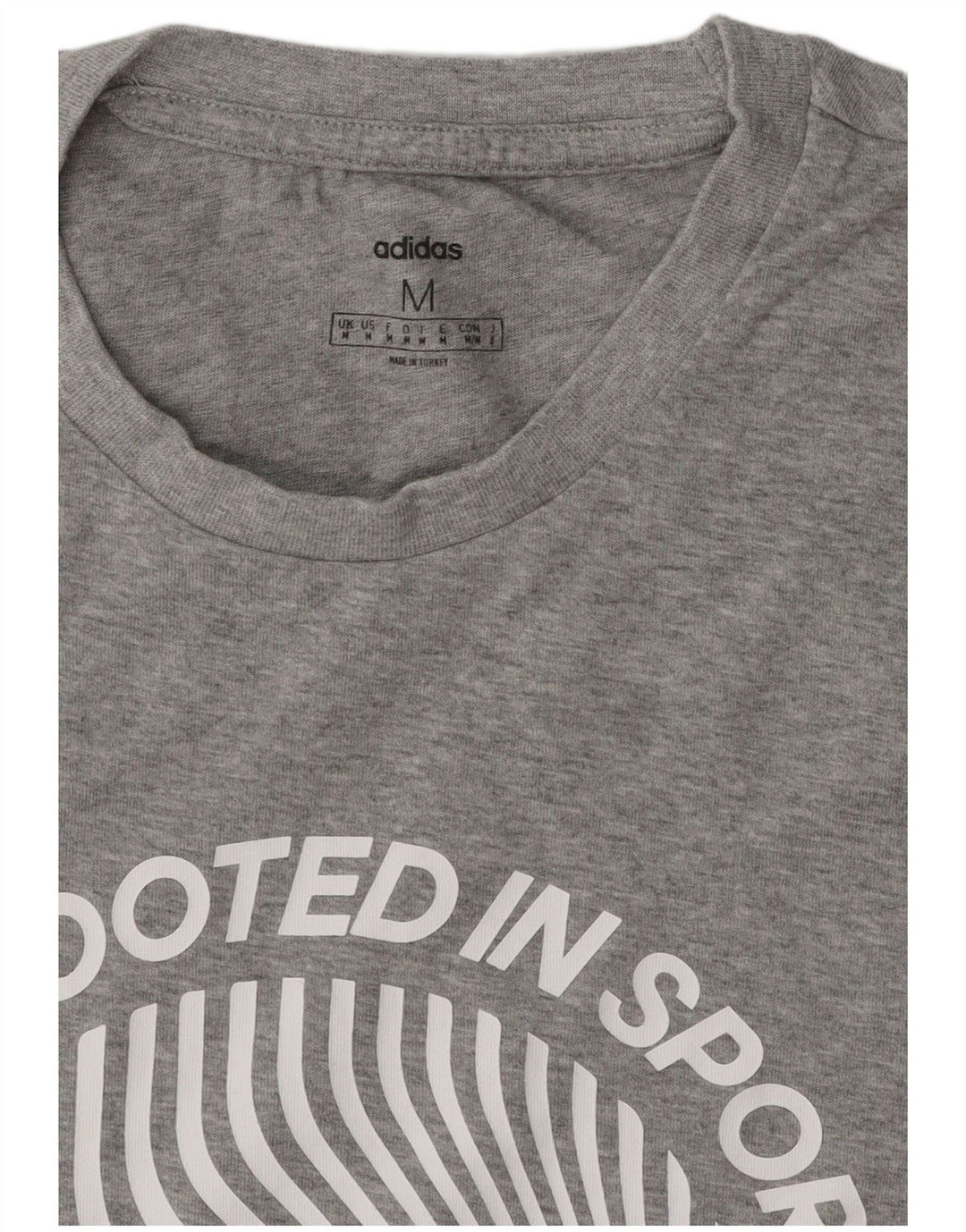 Ανδρικό γραφικό T-Shirt Adidas Top Medium Grey Flecked