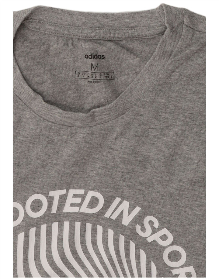 Ανδρικό γραφικό T-Shirt Adidas Top Medium Grey Flecked