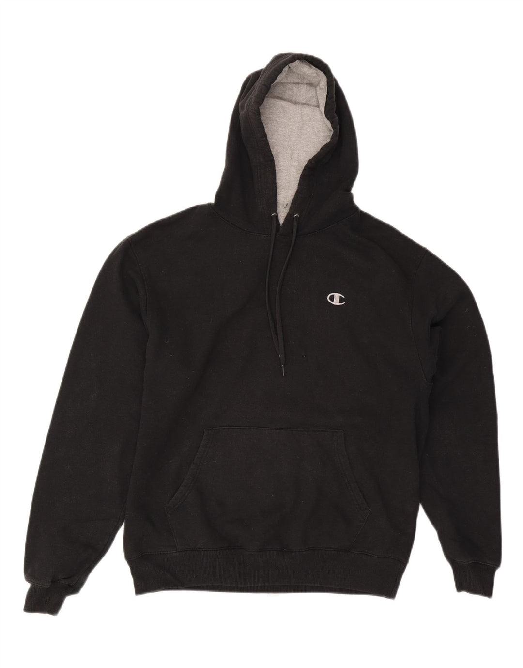 Champion Mens Hoodie Jumper Μεσαίο μαύρο βαμβακερό