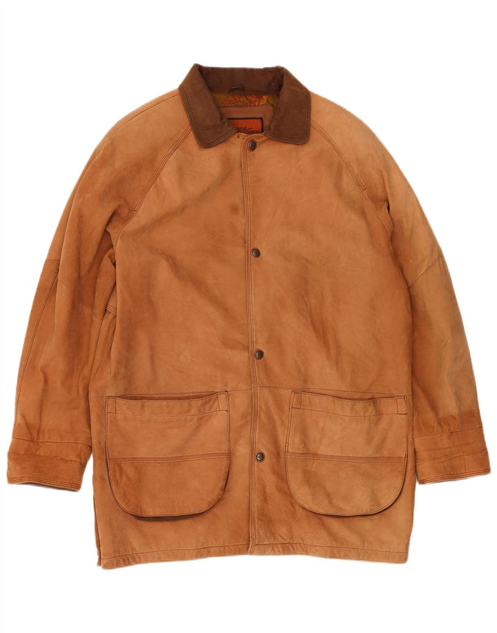 Cayenne Ανδρικό Δερμάτινο Μπουφάν UK 40 Large Brown Δερμάτινο