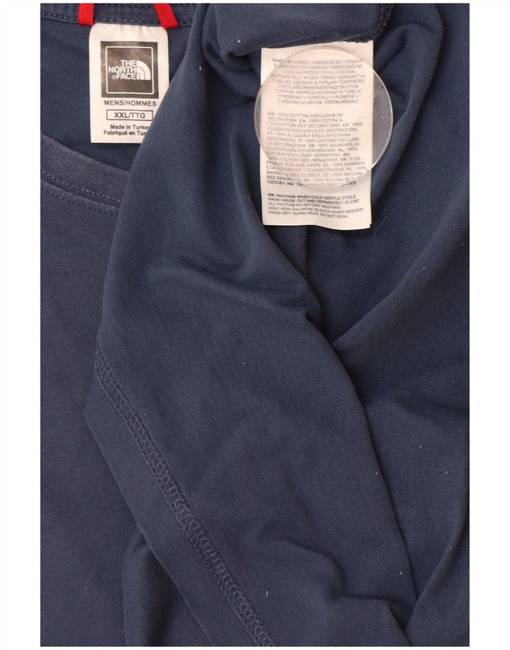 THE NORTH FACE Ανδρικό γραφικό T-Shirt Top 2XL Navy Blue Cotton
