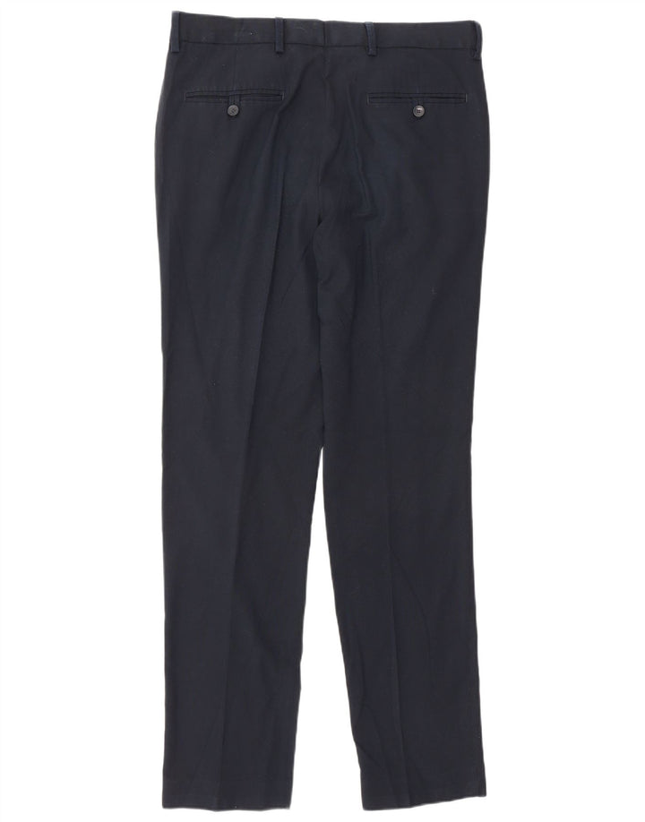 Marks & Spencer Ανδρικό Slim παντελόνι Chino W32 L30 Navy Blue Polyester