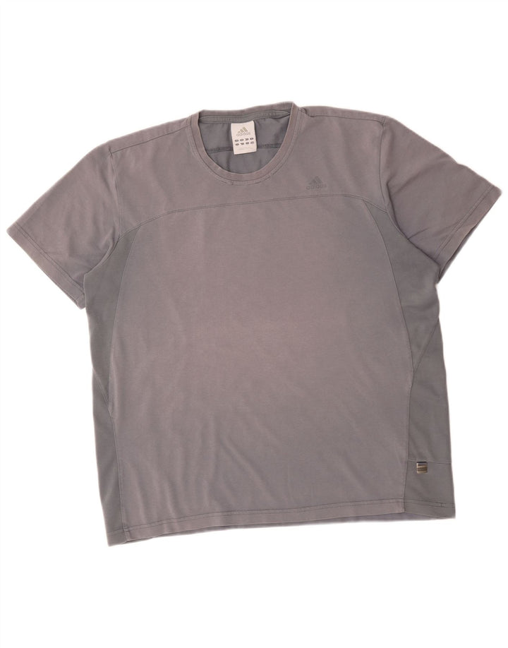 Ανδρικό T-Shirt Adidas Top μεγάλο γκρι βαμβακερό