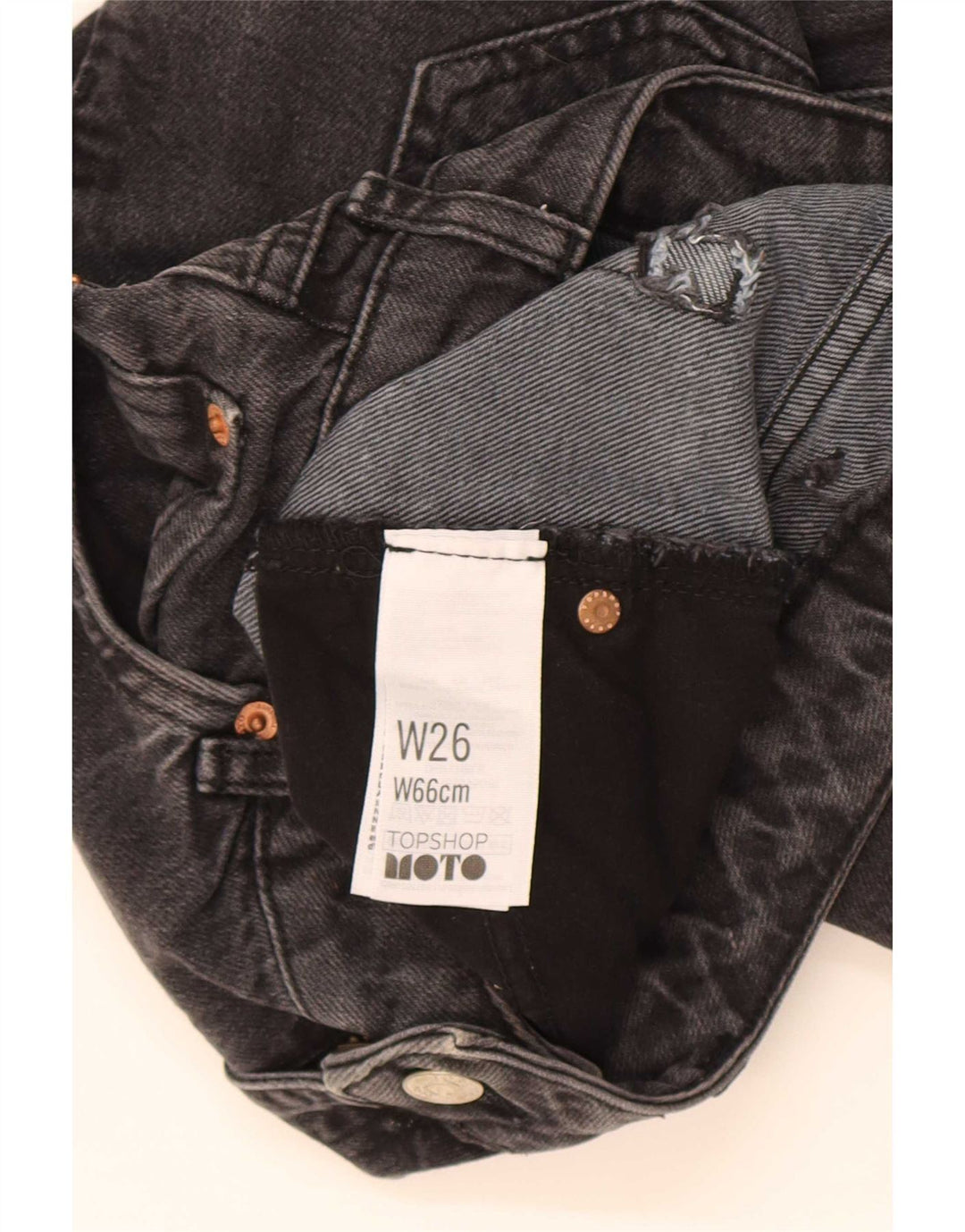 Topshop Γυναικεία Μίνι Τζιν Φούστα W26 Μικρή Μαύρη Βαμβακερή