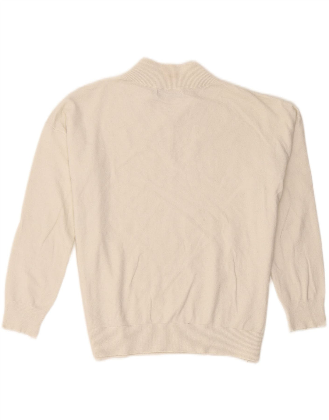 Marks & Spencer Γυναικείο πουλόβερ με V λαιμόκοψη UK 14 Medium Off White
