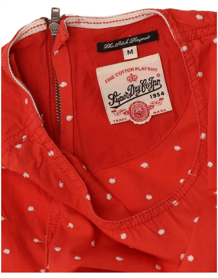 Superdry γυναικείο αμάνικο Playsuit UK 14 Medium Red Spotted