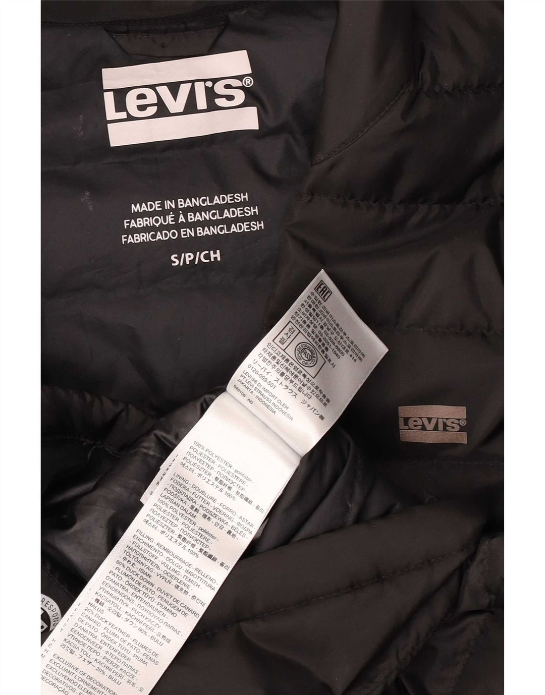 Ανδρικό μπουφάν Levi's με επένδυση από μικρό μαύρο πολυεστέρα