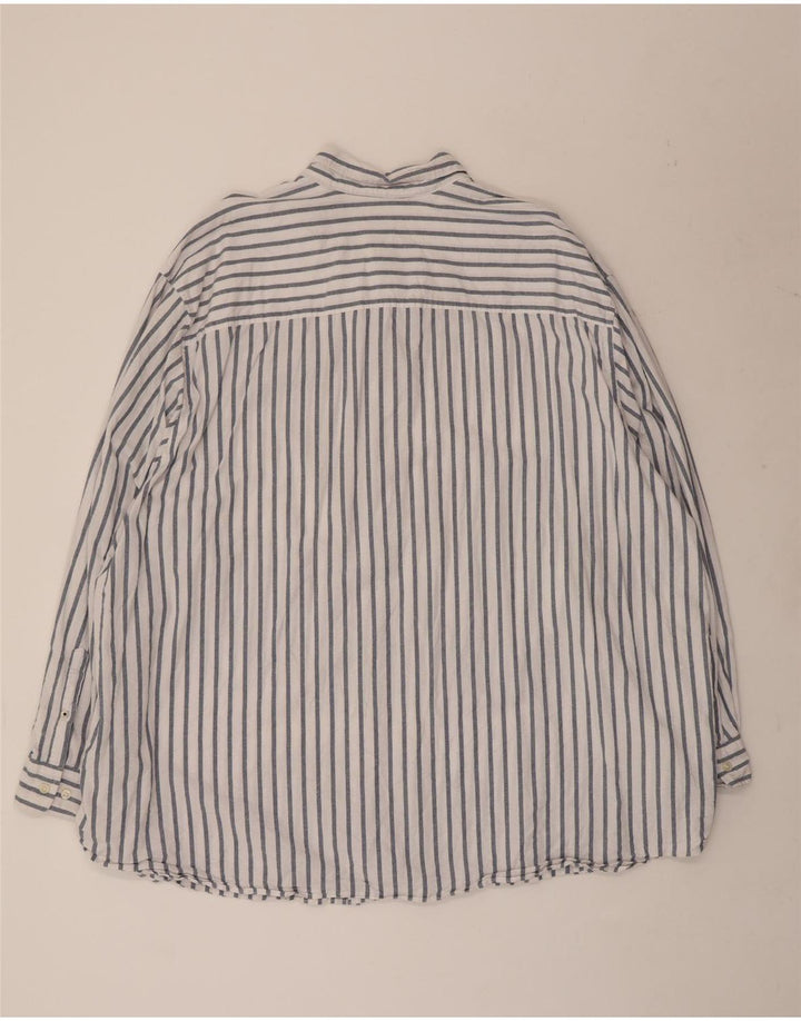 JACK & JONES Ανδρικό πουκάμισο 4XL Μπλε ριγέ βαμβακερό