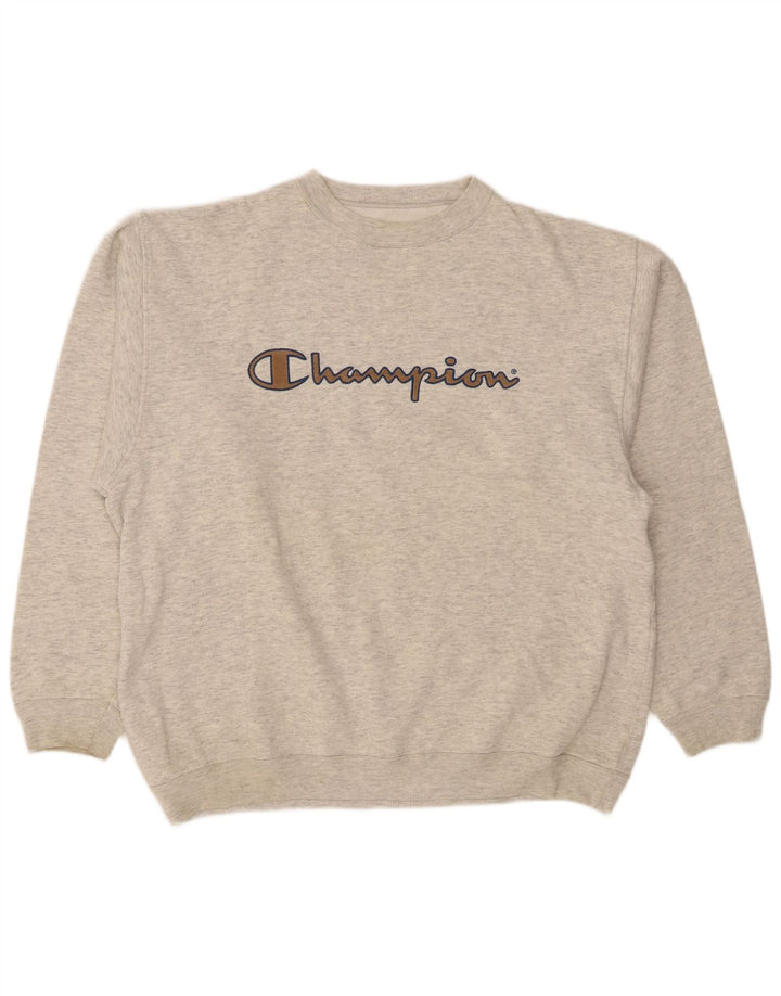 Champion Ανδρικό γραφικό φούτερ Jumper XL Γκρι βαμβακερό