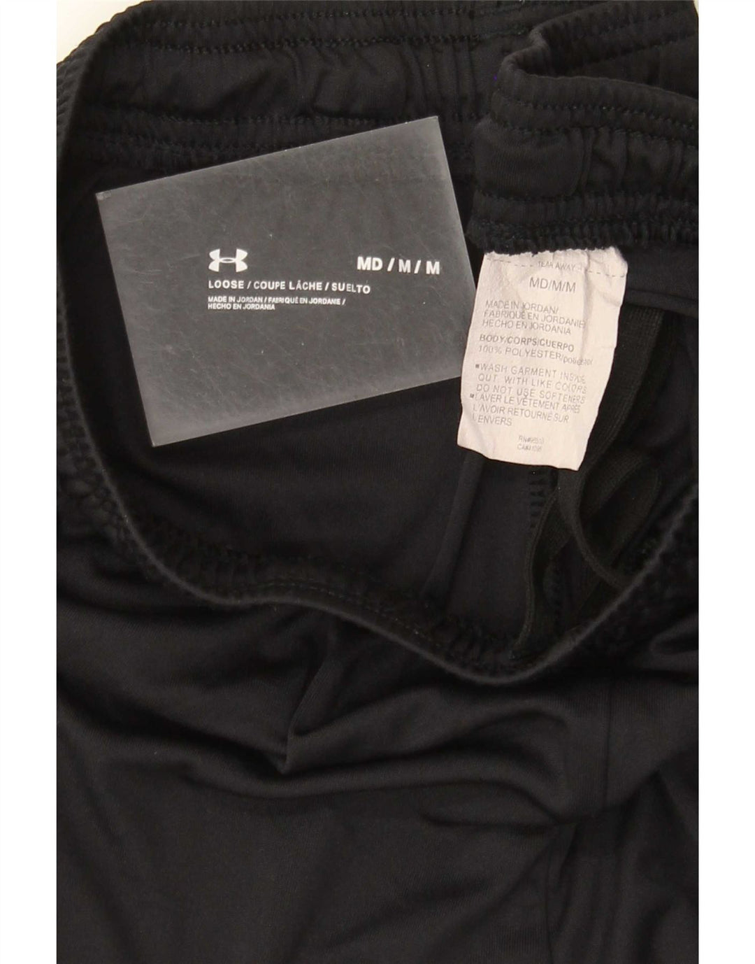 Ανδρικό γραφικό αθλητικό σορτς Under Armour, μεσαίο μαύρο πολυεστέρα