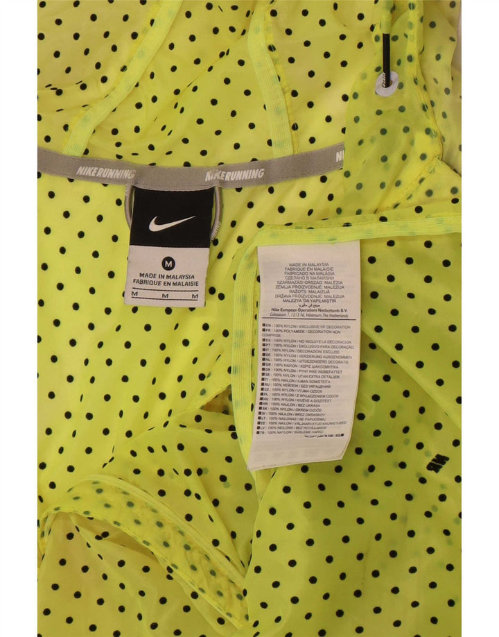 Γυναικείο μπουφάν βροχής με κουκούλα Nike UK 14 με μεσαία κίτρινα στίγματα