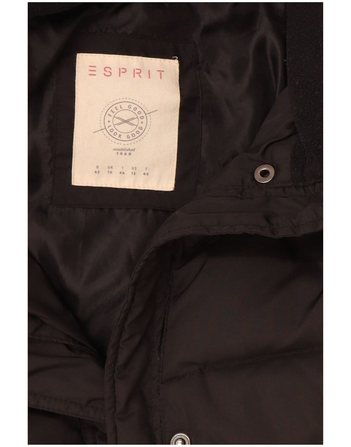 Esprit Γυναικείο παλτό UK 16 Large Black Polyester