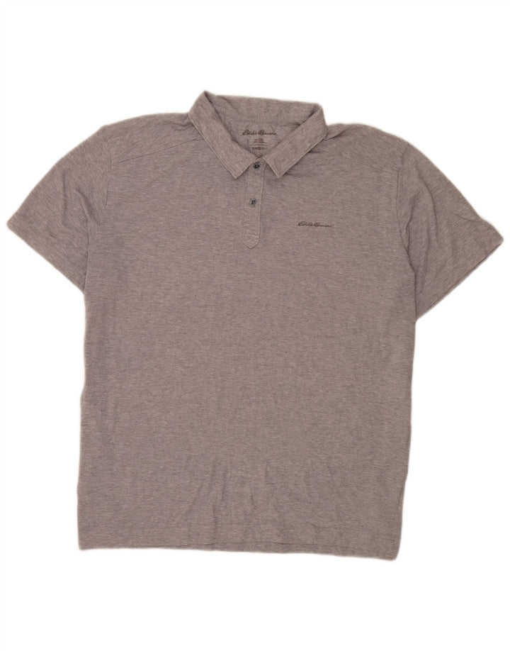 Eddie Bauer Ανδρικό κοντομάνικο μπλουζάκι πόλο κανονική εφαρμογή 2XL γκρι πολυεστέρας