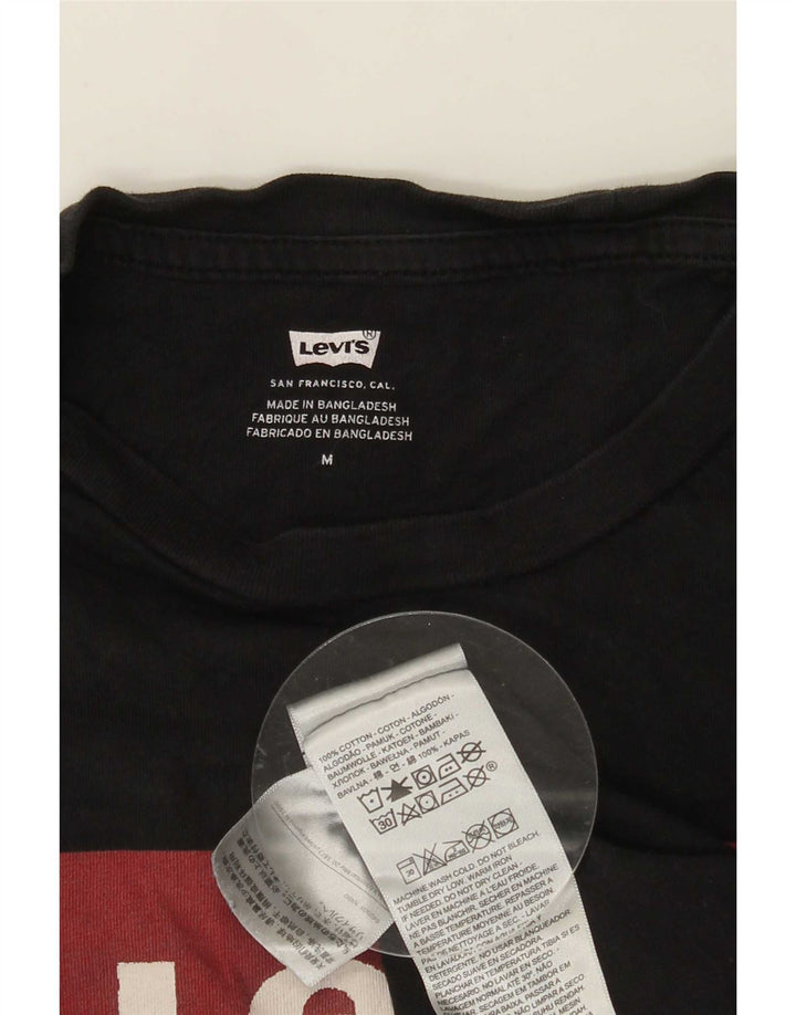 Ανδρικό γραφικό T-Shirt Levi's Top Μεσαίο μαύρο βαμβακερό